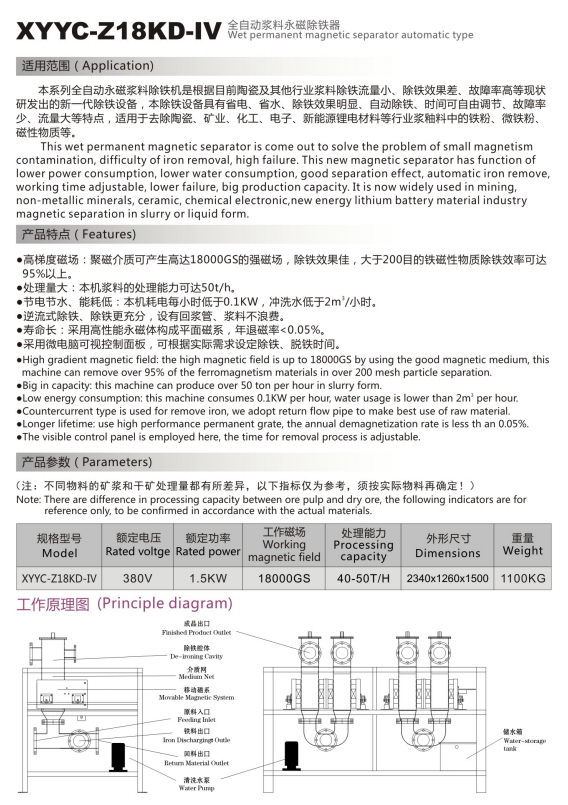 XYYC-Z18KD-IV 全自动浆料永磁除铁器(图1)